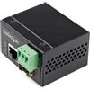 StarTech.com Media Converter fibra ottica a Ethernet - Convertitore industriale da fibra a rame 100 Mbps - SFP a RJ45/Cat6 -
