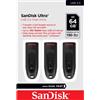 Western Digital Ultrastar SanDisk Ultra unità flash USB 64 GB USB tipo A 3.2 Gen 1 (3.1 Gen 1) Nero