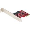 StarTech.com Scheda PCIe SATA - Scheda di Espansione PCIe SATA 2 Porte 6Gbps - Profilo Alto/Basso - Controller RAID SATA