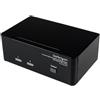 StarTech.com Switch KVM doppio monitor VGA DVI 2 porte USB con audio e hub USB 2.0
