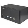 StarTech.com KVM Switch DisplayPort a due porte e triplo monitor DP - 4K 60Hz UHD HDR - KVM DP 1.2 per computer desktop con hub