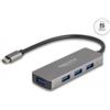 DeLOCK 63173 hub di interfaccia USB 3.2 Gen 1 (3.1 Gen 1) Type-C 5000 Mbit/s Nero