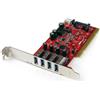 StarTech.com Scheda Pci con 4 porte USB 3.0 (5Gbps) SuperSpeed con alimentazione SATA/SP4