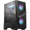 MSI MAG FORGE 100R computer case Midi Tower Nero, Trasparente