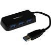 StarTech.com Hub Mini USB 3.0 SuperSpeed a 4 porte portatile - Nero