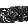 ARCTIC P12 Slim PWM PST Case per computer Ventilatore 12 cm Nero 3 pz