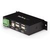 StarTech.com HUB USB 2.0 Industriale in metallo a 4 porte con protezione da sovracorrenti - montabile