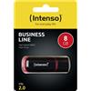 Intenso 8GB USB2.0 unità flash USB USB tipo A 2.0 Nero, Rosso