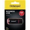 Intenso 64GB USB2.0 unità flash USB USB tipo A 2.0 Nero, Rosso