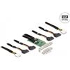 DeLOCK Scheda PCI Express 4.0 x16 a 4 x SFF-8639 NVMe - Biforcazione - Fattore di forma a basso profilo