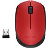 Logitech M171 Red-K mouse Ufficio Ambidestro RF Wireless Ottico 1000 DPI
