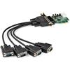 StarTech.com Scheda adattatore seriale PCI Express RS232 a 4 porte - Scheda controller host seriale PCIe RS232 - PCIe a seriale