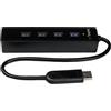 StarTech.com Hub portatile USB 3.0 SuperSpeed a 4 porte - Perno e concentratore per notebook o Ultrabook USB 3.0 con cavo
