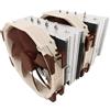 Noctua NH-D15 sistema di raffreddamento per computer Processore Refrigeratore 14 cm Beige, Marrone, Acciaio
