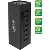 InLine 4043718214402 hub di interfaccia USB 3.2 Gen 1 (3.1 Gen 1) Type-A 5000 Mbit/s Nero