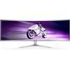 Philips Evnia 8000 49M2C8900/00 Monitor PC 124,2 cm (48.9) 5120 x 1440 Pixel Dual QHD QDOLED Bianco