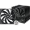ARCTIC F12 PWM PST Case per computer Ventilatore 12 cm Nero 5 pz