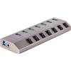 StarTech.com Hub USB-C Autoalimentato a 7 Porte con Interruttori Individuali - Multipresa USB 3.0 5Gbps per Notebook e PC