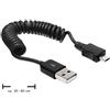 DeLOCK USB 2.0-A/USB micro-B 0.6m cavo USB 0,6 m USB A Micro-USB B Nero