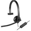 Logitech 981-000571 cuffia e auricolare Cablato A Padiglione Ufficio USB tipo A Nero