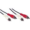 InLine 0.5m 2x RCA M/M cavo audio 0,5 m 2 x RCA Nero, Rosso, Bianco