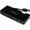 StarTech.com Mini Docking Station Universale per Laptop USB 3.0 con uscita HDMI/VGA e Gigabit Ethernet USB3.0