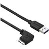 StarTech.com Cavo USB 3.0 Tipo A a Micro B slim - Connettore USB3.0 A a Micro B slim ad angolo sinistro Gen 1 (5 Gbps) - 50cm