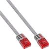 InLine Cavo patch Lan Slim, U/UTP, Cat.6, grigio, 1m