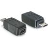 DeLOCK Adapter USB micro-B male to mini USB 5-pin mini USB 5p Nero