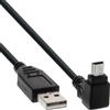 InLine Cavo USB 2.0 Mini, Am/ Mini Bm(5pol.), Angolato v/ Alto, nero, 3m