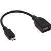 InLine OTG Adattatore Micro-USB B maschio / A femmina, cavo 0,1m