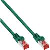 InLine Cavo patch Lan, S/FTP (PiMf), Cat.6, 250 MHz, PVC, CU, verde, 0,5m