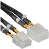 InLine Cavo di alimentazione int. da 4+4pin 12V F a 8pin EPS 12V M, 0,30m