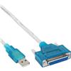 InLine Adattatore USB A / Parallela IEEE1284 Sub-D 25pin, 1,8m, per stampante