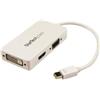 StarTech.com Adattatore Mini DisplayPort a HDMI, DVI & VGA - Convertitore mDP per macbook 3 in 1 - bianco