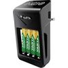 Varta LCD Plug charger+ AA & AAA ((Batterie ricaricabili NiMH incl. 4x AA 2100 mAh accu), nero