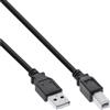 InLine Cavo USB 2.0 A maschio / B maschio, nero, 0,5m