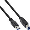 InLine Cavo USB 3.0 A maschio / B maschio, nero, 0,3m