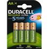 Duracell 4xAA Batteria ricaricabile Stilo AA