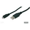 ASSMANN Electronic A/micro-B, 3m cavo USB USB 2.0 USB A Micro-USB B Nero