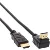 InLine Cavo HDMI High Speed con Ethernet, angolato 90°, 4K2K, 10m, dorato
