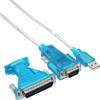 InLine 4043718014699 cavo e adattatore video 1,8 m USB tipo A D-Sub (DB-9) Blu, Trasparente, Bianco
