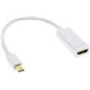 InLine cavo adattatore HDMI F a Mini DP M, con audio, 4K/30Hz, bianco, 0,15m