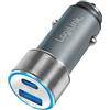 LogiLink PA0252 Caricabatterie per dispositivi mobili Universale Grigio Accendisigari Ricarica rapida Auto