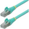 StarTech.com Cavo Ethernet CAT 6a - 1m - Acqua - Cavo di rete LAN Low Smoke Zero Halogen (LSZH) - 10GbE 500MHz 100W PoE++ -