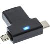 InLine Adattatore a T OTG USB 3.1/2.0 USB 3.1/2.0, M USB-C/microUSB a F USB A