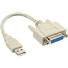 InLine Adattatore USB A maschio / Seriale Sub-D 15pin femmina, cavo 0,2m
