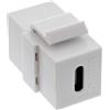 InLine Inserto Snap-In USB 3.1 Type-C femmina/femmina, bianco