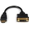 StarTech.com Adattatore cavo video HDMI a DVI-D da 20 cm - HDMI maschio a DVI femmina