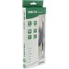 InLine Cavo USB 2.0 Micro Cm/ B M, flex, allum., nero, 2,4A@1m, 1,5A@5m, 1,5m